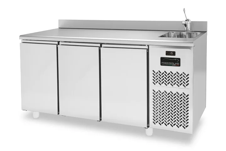 Tavoli refrigerati con lavello